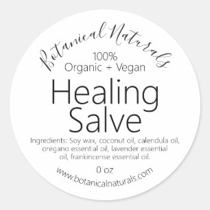 Etiquetas curas do bálsamo do Vegan orgânico