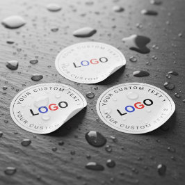 Etiquetas Custom Business Logo Bulk (30) Waterproof Stickers