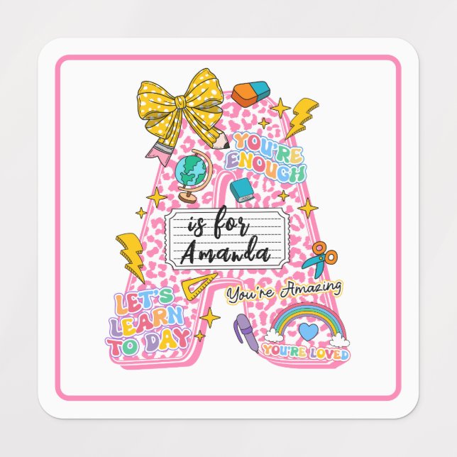 Etiquetas Customizable “A is for” Alphabet Art – Inspiration (Design 1)