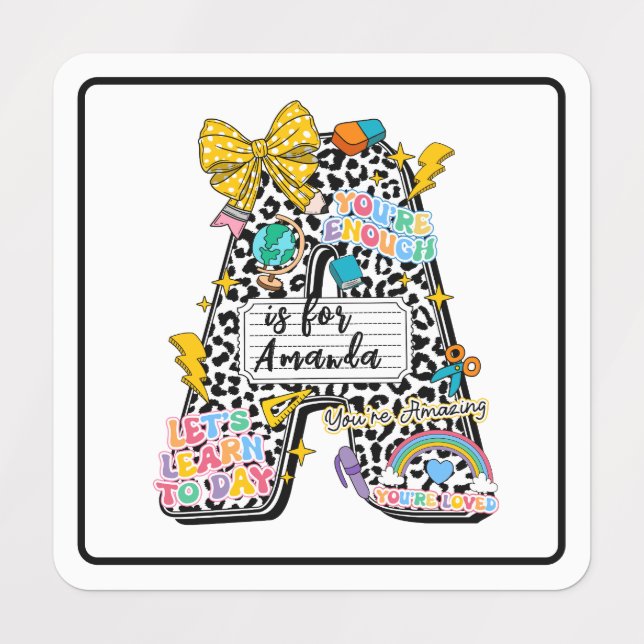 Etiquetas Customizable “A is for” Alphabet Art – Inspiration (Design 1)