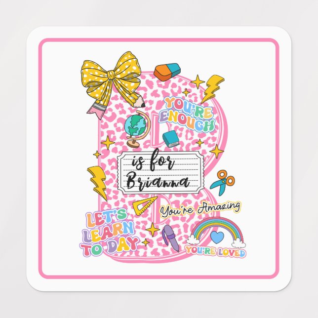 Etiquetas Customizable “B is for” Alphabet Art – Inspiration (Design 1)