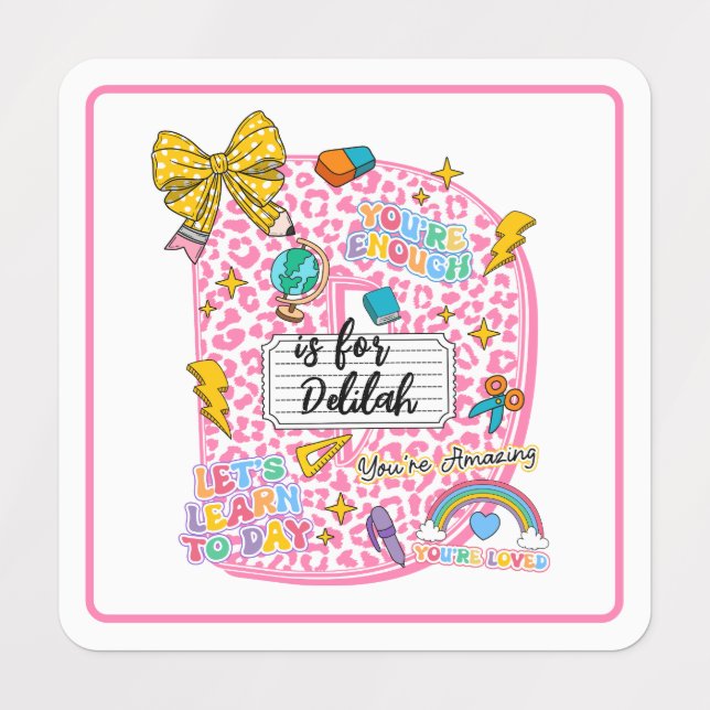 Etiquetas Customizable “D is for” Alphabet Art – Inspiration (Design 1)