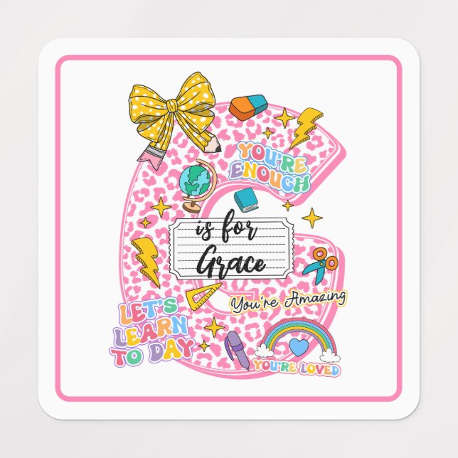 Etiquetas Customizable “G is for” Alphabet Art – Inspiration (Design 1)
