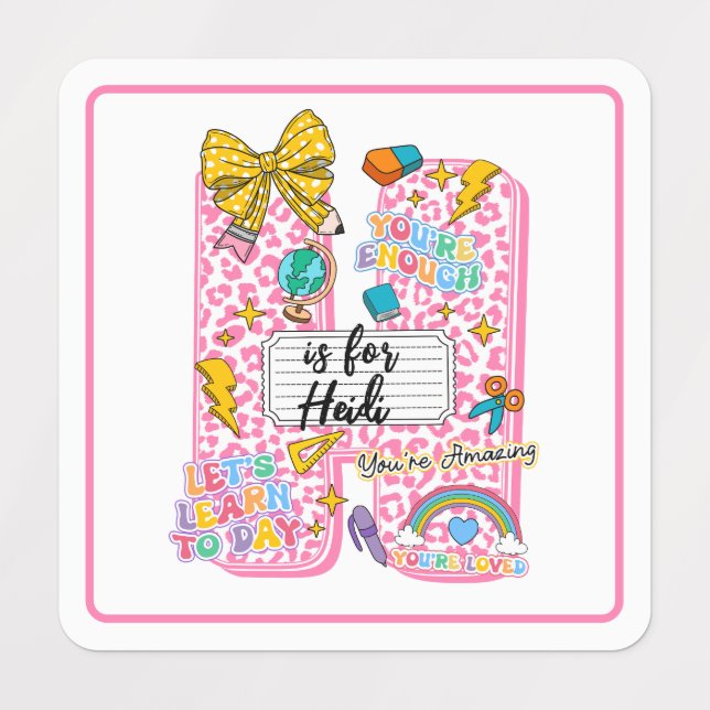 Etiquetas Customizable “H is for” Alphabet Art – Inspiration (Design 1)