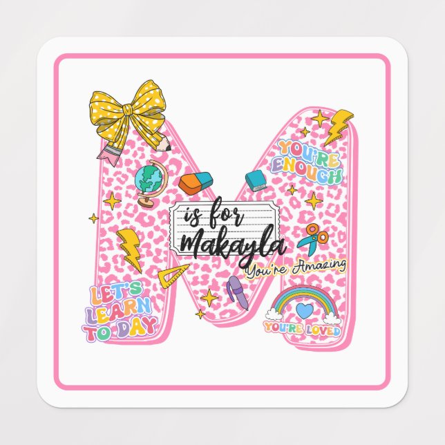 Etiquetas Customizable “M is for” Alphabet Art – Inspiration (Design 1)