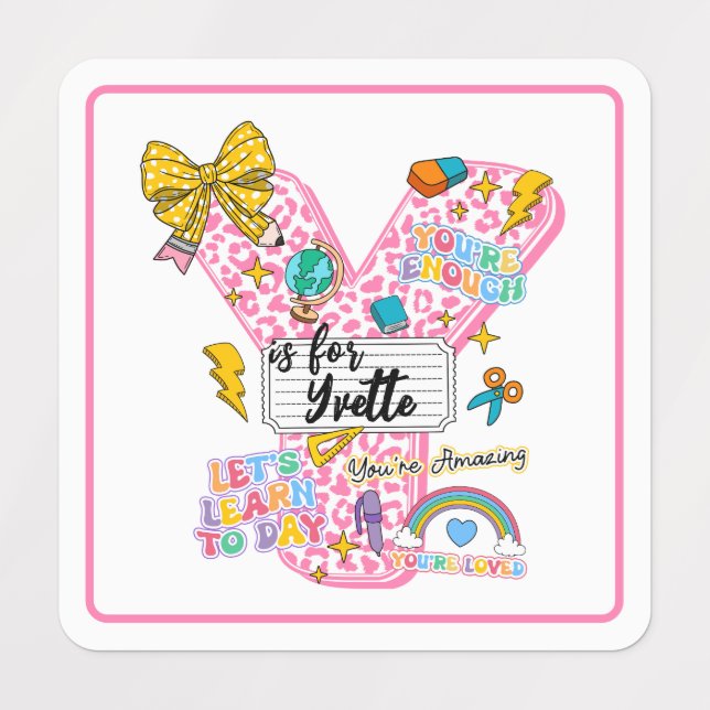 Etiquetas Customizable “Y is for” Alphabet Art – Inspiration (Design 1)