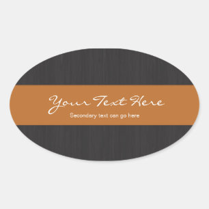 Etiquetas customizáveis da laranja & do Woodgrain