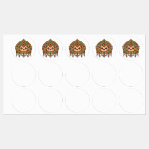 Etiquetas Cute Kawaii Coroa Nupcial Marroquina Tradicional J