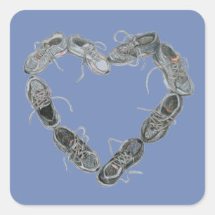 Etiquetas da arte dos calçados Running - funcione