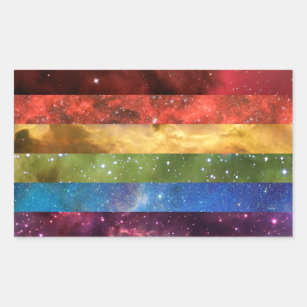 Etiquetas da bandeira da nebulosa do orgulho do