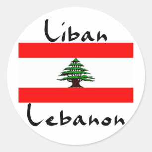 Etiquetas da bandeira de Liban Líbano