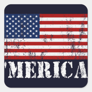 Etiquetas da bandeira de MERICA E.U. do vintage '