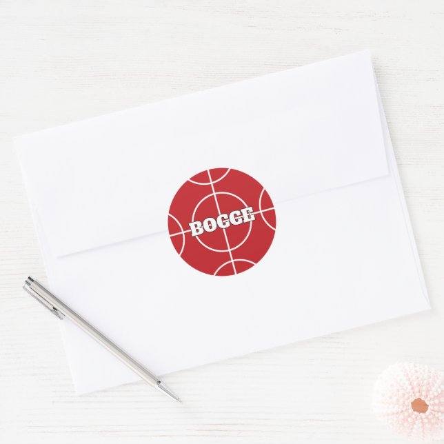 Etiquetas da Bola do Jogo Vermelho (Envelope)
