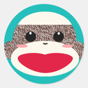 Etiquetas da cara do macaco da peúga