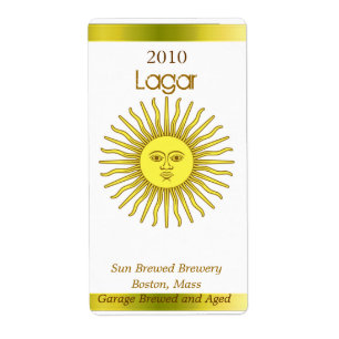 Etiquetas da cerveja de Sun