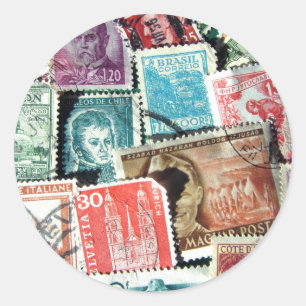 Etiquetas da colagem do selo do mundo
