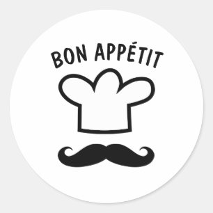 Etiquetas da comida do appétit do Bon com bigode