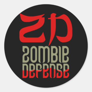 Etiquetas da defesa do zombi