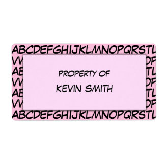 Etiquetas da Escola de Alfabeto