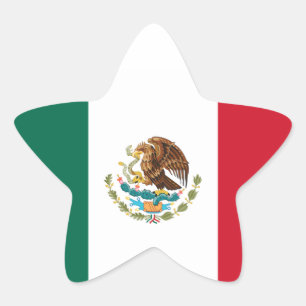 Etiquetas da estrela da bandeira de México