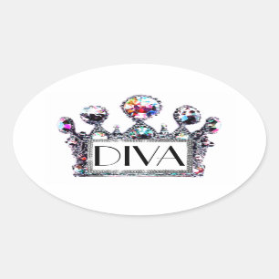 Etiquetas da etiqueta da tiara da diva