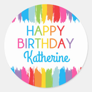 Etiquetas da festa de aniversário da pintura da