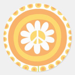 Etiquetas da flor da paz