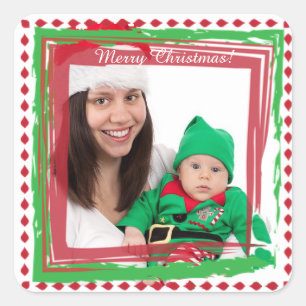 Etiquetas da foto de família do Feliz Natal