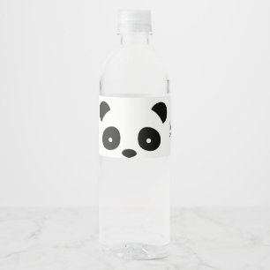 Etiquetas da garrafa de água da panda, etiqueta
