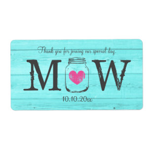 Etiquetas da garrafa de água do casamento do