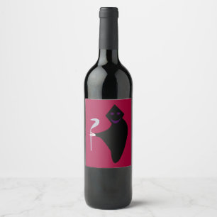 Etiquetas da garrafa de vinho do Dia das Bruxas do
