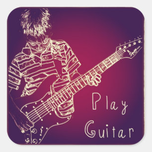 Etiquetas da guitarra do jogo
