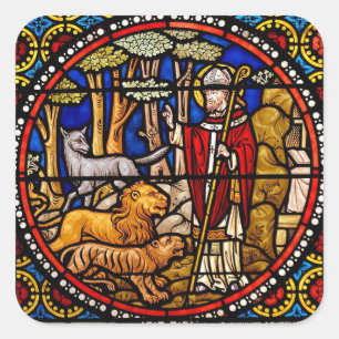 Etiquetas da janela da igreja da arte do vitral