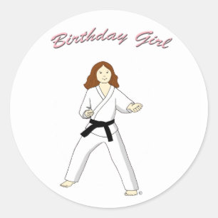 Etiquetas da menina do aniversário das artes