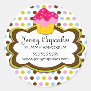 Etiquetas da padaria do cupcake