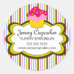 Etiquetas da padaria do cupcake