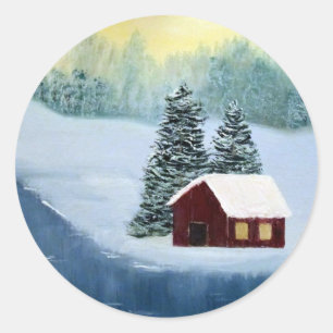 Etiquetas da paz do inverno