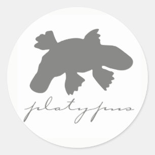 Etiquetas da silhueta de Platypus