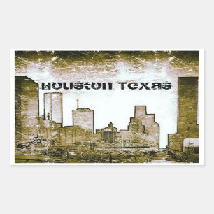 Etiquetas da skyline de Houston Texas