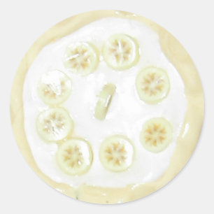 Etiquetas da sobremesa da comida da torta de creme