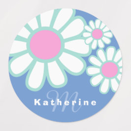 Etiquetas Daisy Simple Monograma