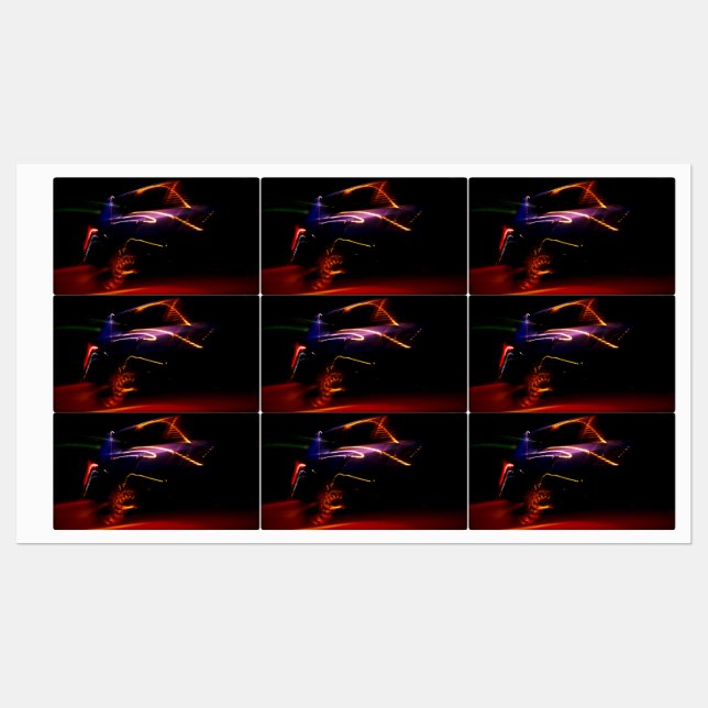 Etiquetas dança de carro roxo (Folha)