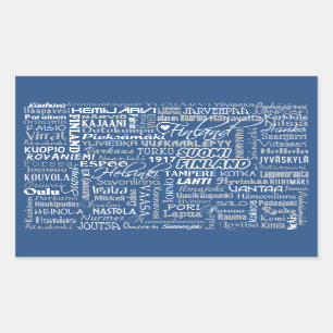 Etiquetas das cidades da Finlândia