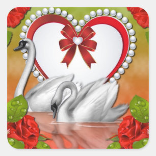 Etiquetas das cisnes do amor