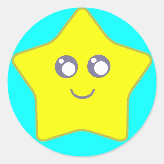 Etiquetas das estrelas do Kawaii (Frente)