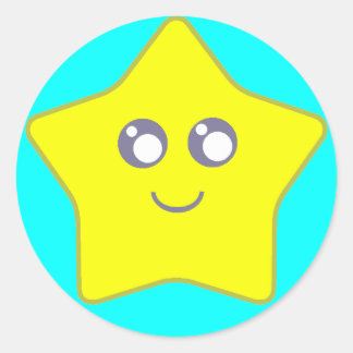 Etiquetas das estrelas do Kawaii