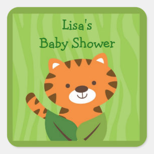 Etiquetas das etiquetas do tigre da selva do