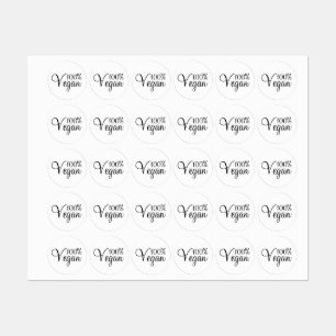 Etiquetas de 100% Vegan