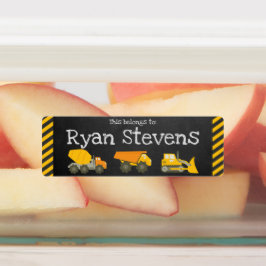 Etiquetas de Abastecimento Escolar - Tema de Const