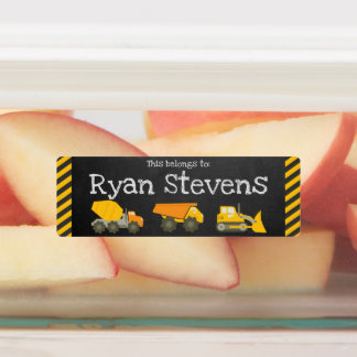 Etiquetas de Abastecimento Escolar - Tema de Const